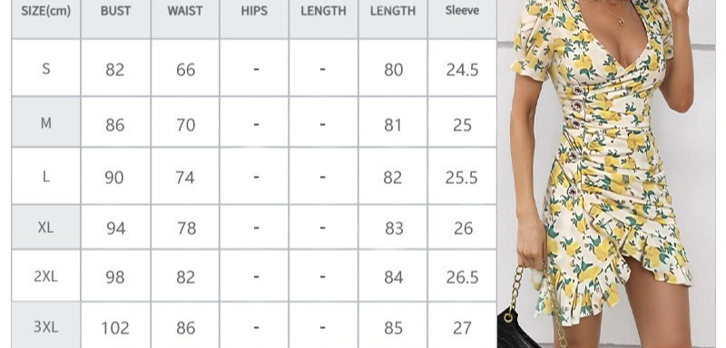 Womenv V Neck Print Floral Dress