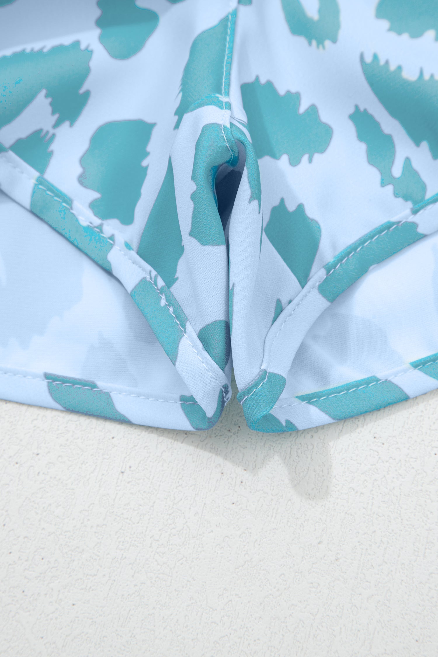 Beau Blue Leopard High Waisted Athletic Shorts