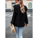 Women's Soft Feminine Swiss Dot Blouse - Long Sleeve, Round Neck with Lace Cutout, Loose Flowy Casual Comfy Boho Tunic Top with Soft Fabric