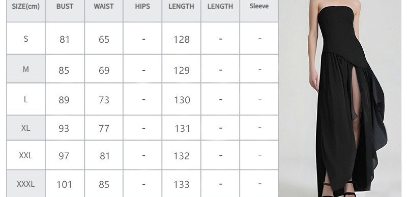 Women's Summer Elegant Slim Fit Solid Color Waist Split Dress