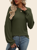 Women's Loose Casual Pit Strip Long Sleeve T-Shirt