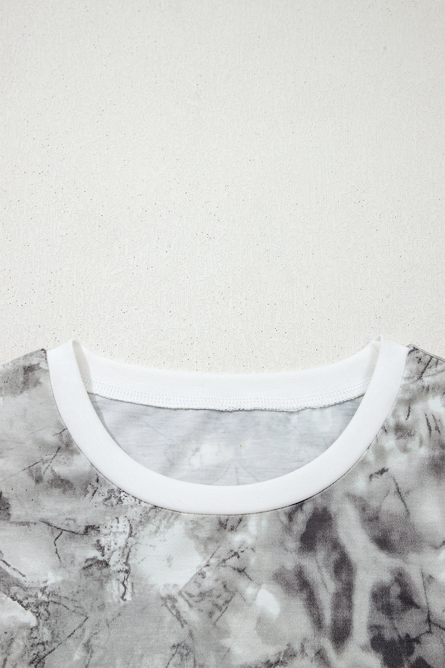 Gray Abstract Woodland Print Slim Fitted T Shirt