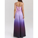 Women Satin Spaghetti Strap Maxi Dress Square Neck Corset Lace Up Back Formal Evening Gown Wedding Guest Prom Party Long Dre. sss