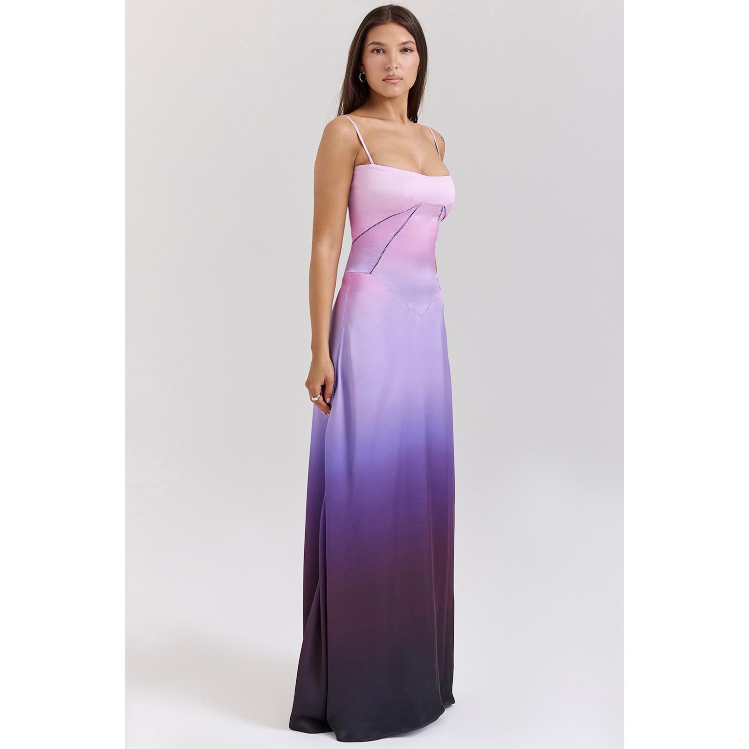Women Satin Spaghetti Strap Maxi Dress Square Neck Corset Lace Up Back Formal Evening Gown Wedding Guest Prom Party Long Dre. sss