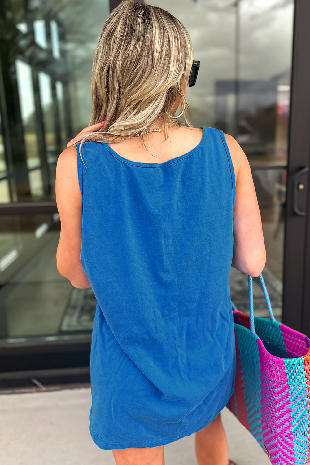Yellow Cream Flower Graphic Casual Tank Top