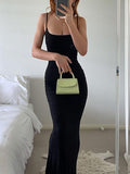 Women's Casual Lounge Slip Long Dress Sexy Sleeveless Backless Bodycon Maxi Dresses 2023 Summer Slim Elegant