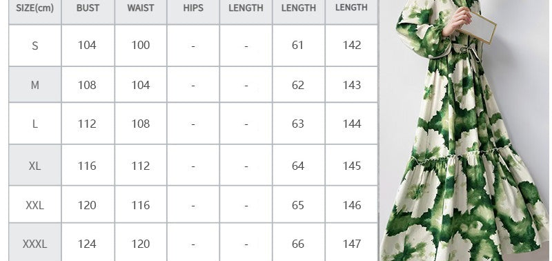 Women Contrast Printed Waist V-Neck Dress