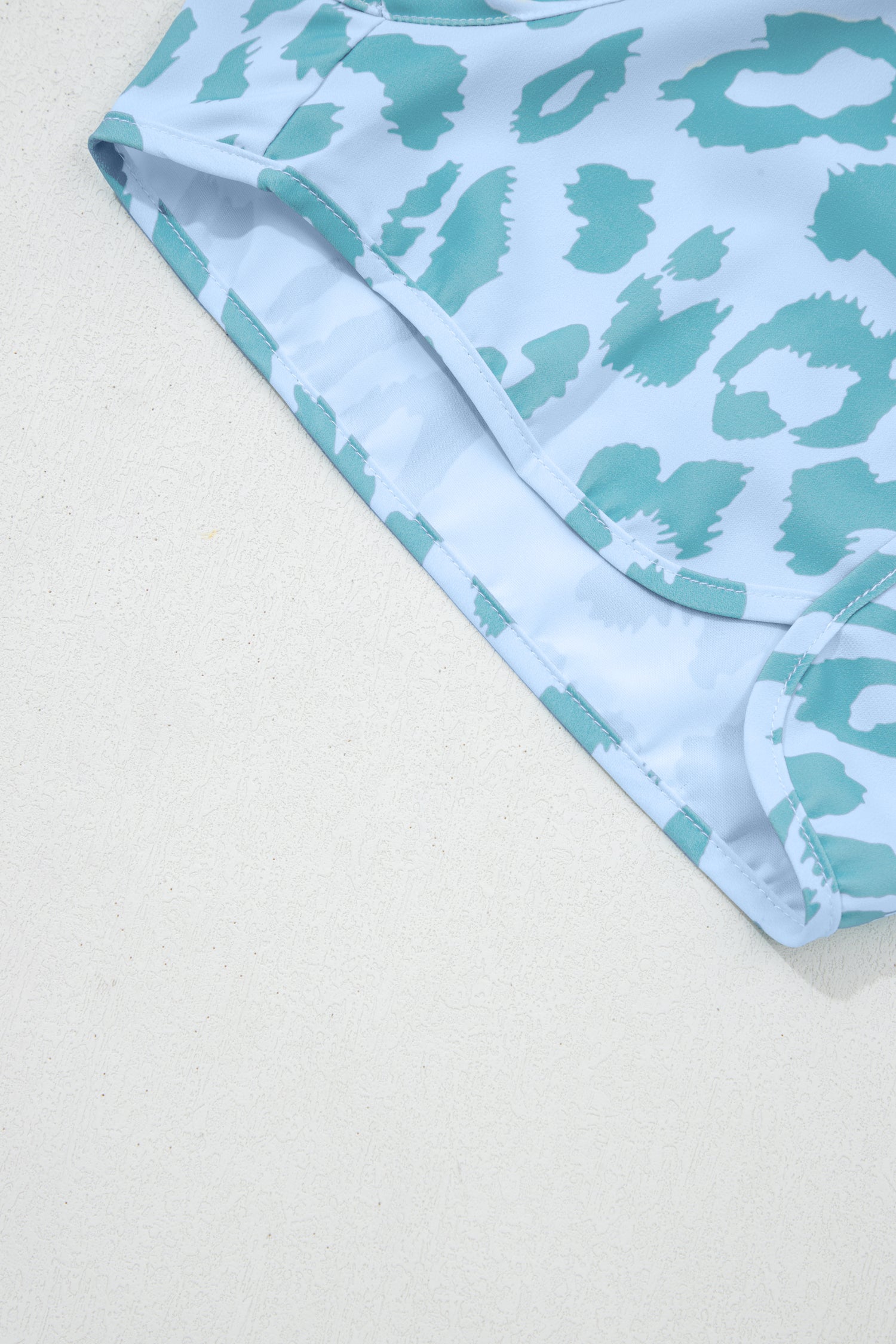 Beau Blue Leopard High Waisted Athletic Shorts