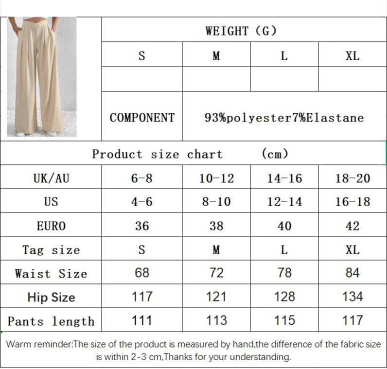 Women Pleated Casual Wide Leg Pants Loose