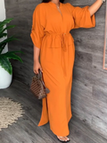 Women's Casual Solid Color V-neck Strap Slim Dress
