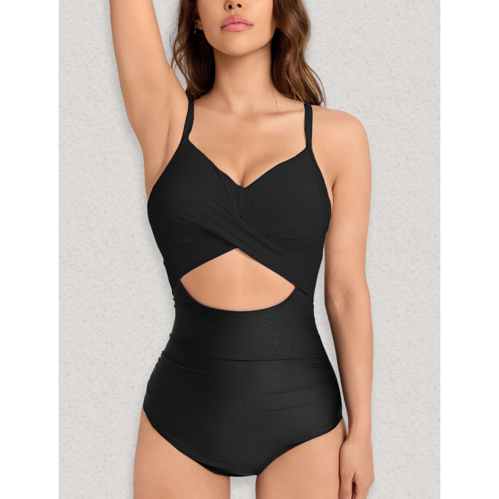 Women's One Piece Swimsuits Tummy Control Cutout High Waisted
