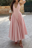 Women's Sweet Neck V-Neck Halter Suspender Dress