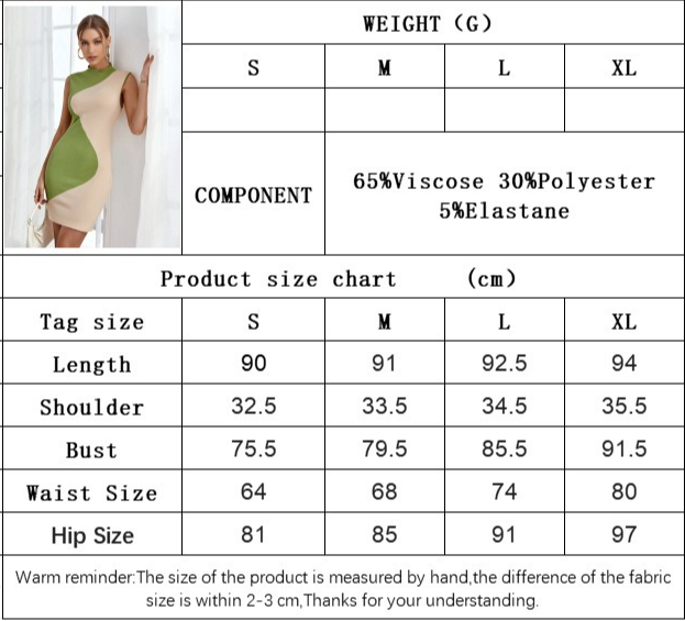 Women Contrasting Bodycon Dress