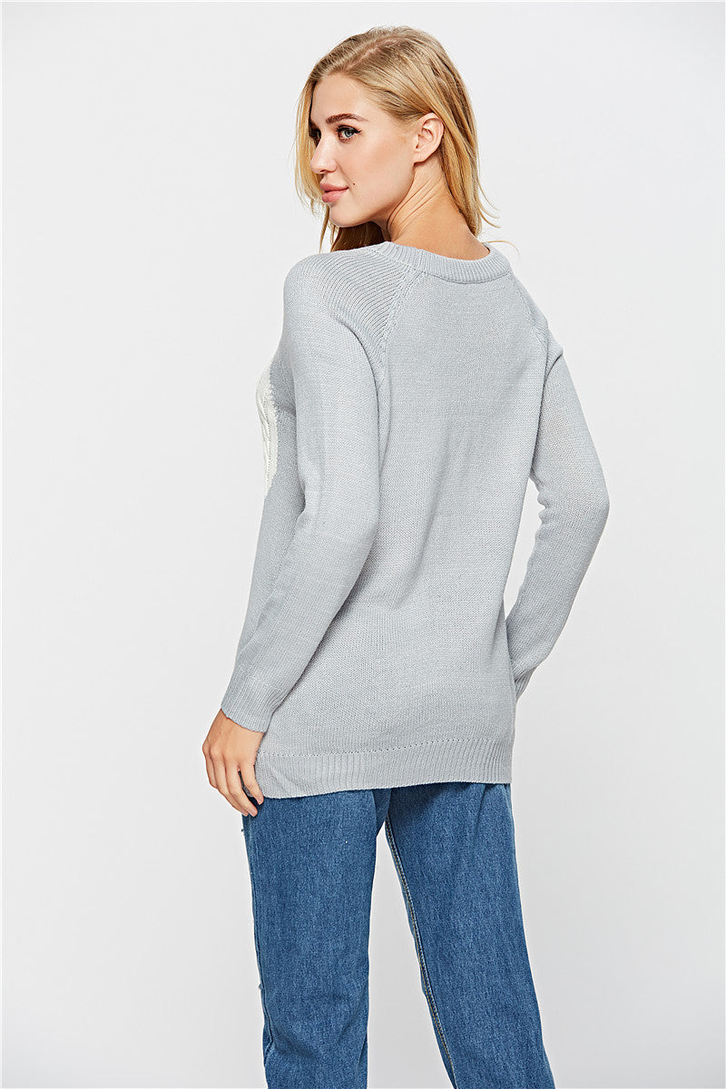 Women's Knitted Sweater Love Fashion Pullover