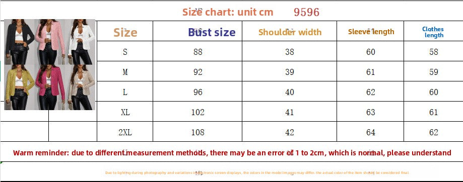 Short jacket casual versatile sequin coat