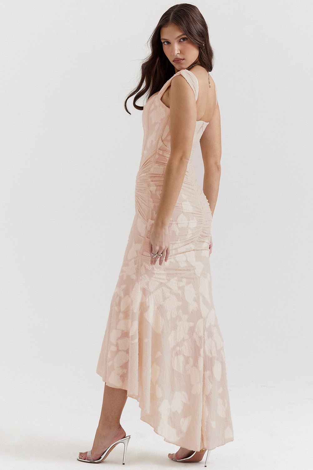 Off-Shoulder Tubular Bodycon Dress Fishtail Woman