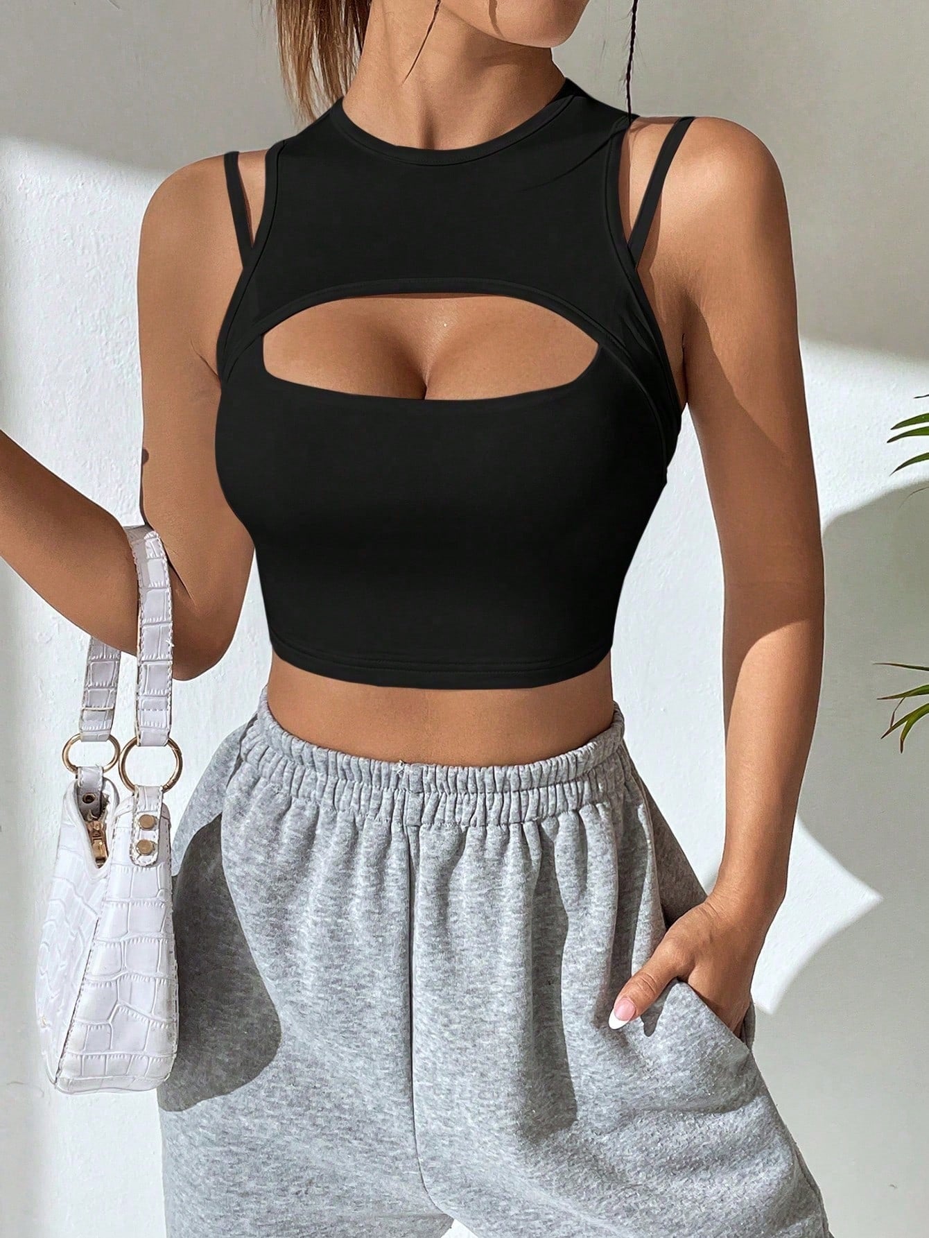 Womens T-Shirt Summer Slim Fit Sleeveless Tank Top