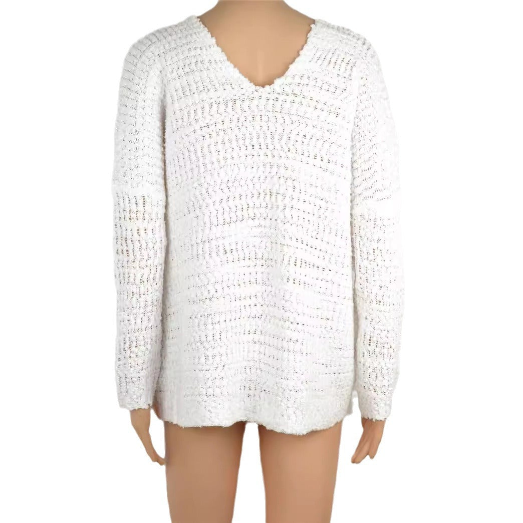 Women's Pullover Hooded Knitted Sweater