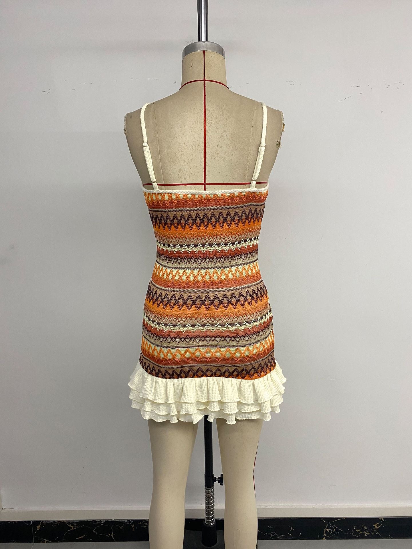 Casual Vintage Geometric Dress