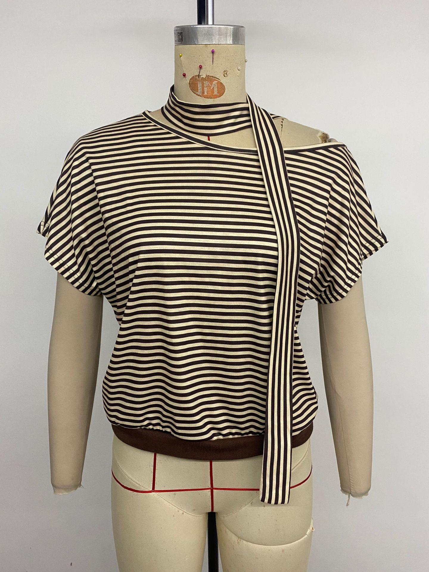Casual Top Striped T-shirt for Women