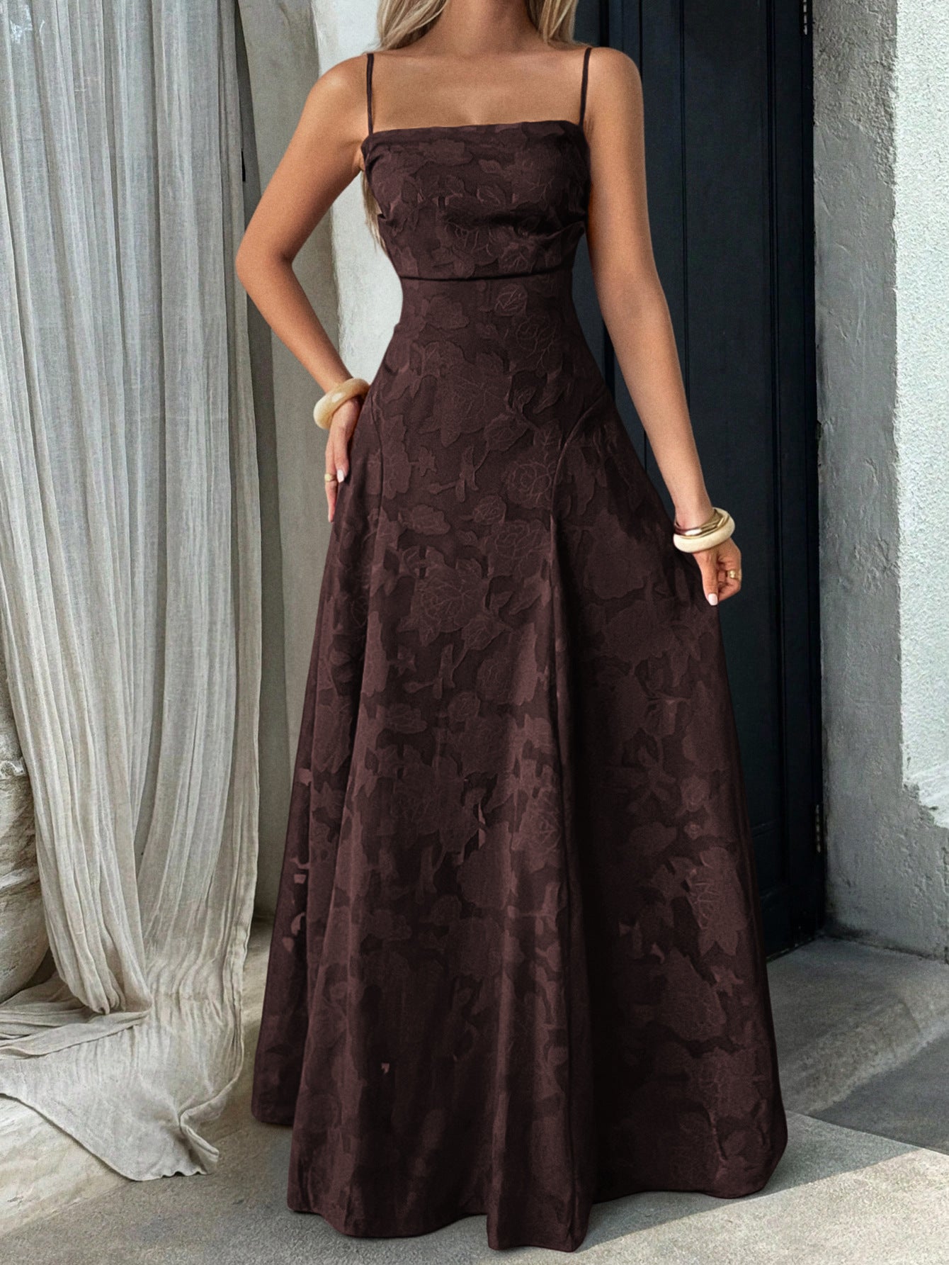 Women Elegant Temperament A-Length Skirt Dress
