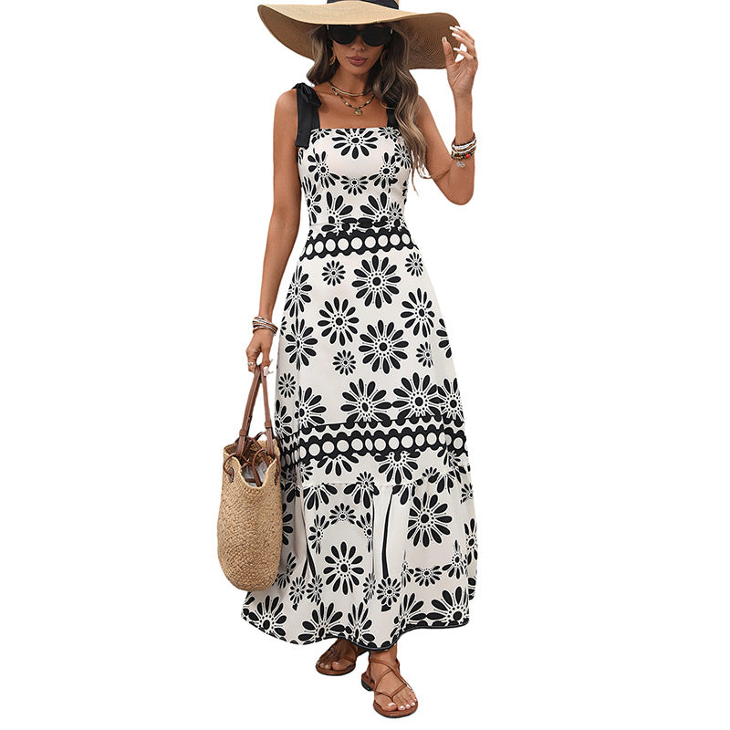 Women Vintage Print Dress