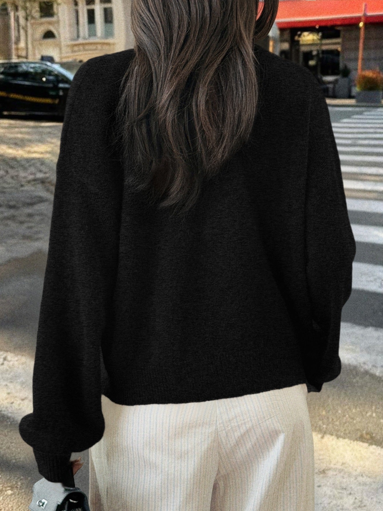 Womens Button Long Sleeve Jacket Sweater Cardigan