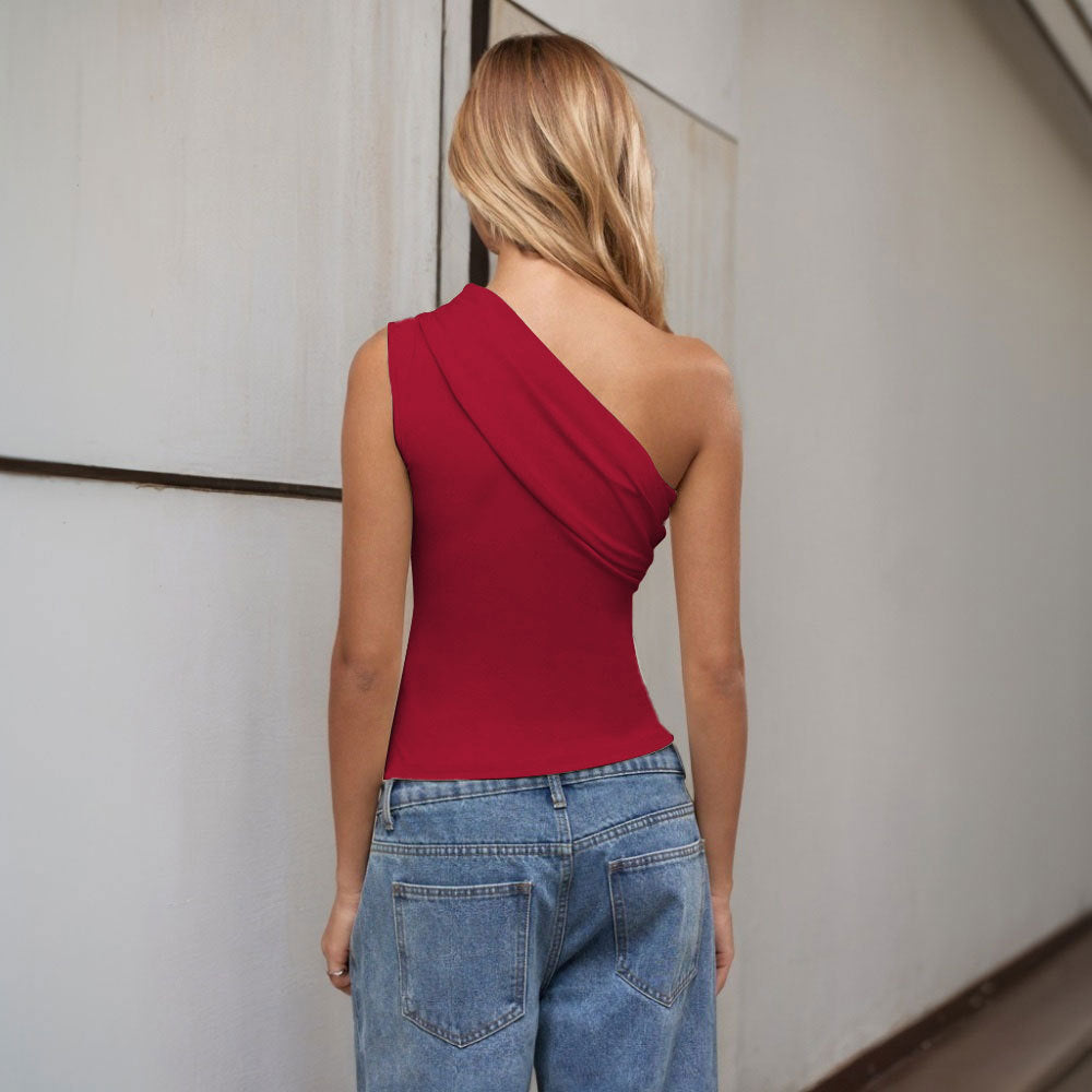 Women Sexy T-Shirt Summer Off-Shoulder Tank Top