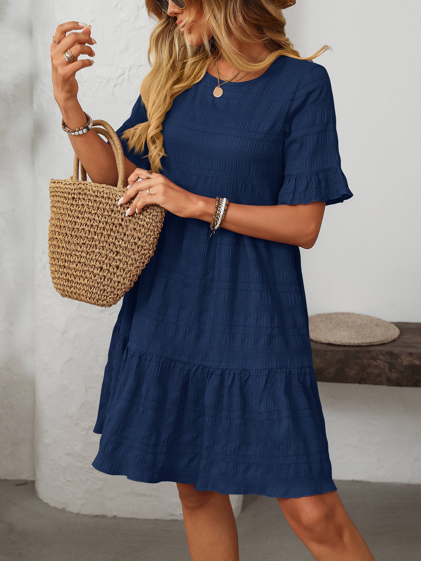 Women's Loose Casual Short Sleeve Elegant Dress