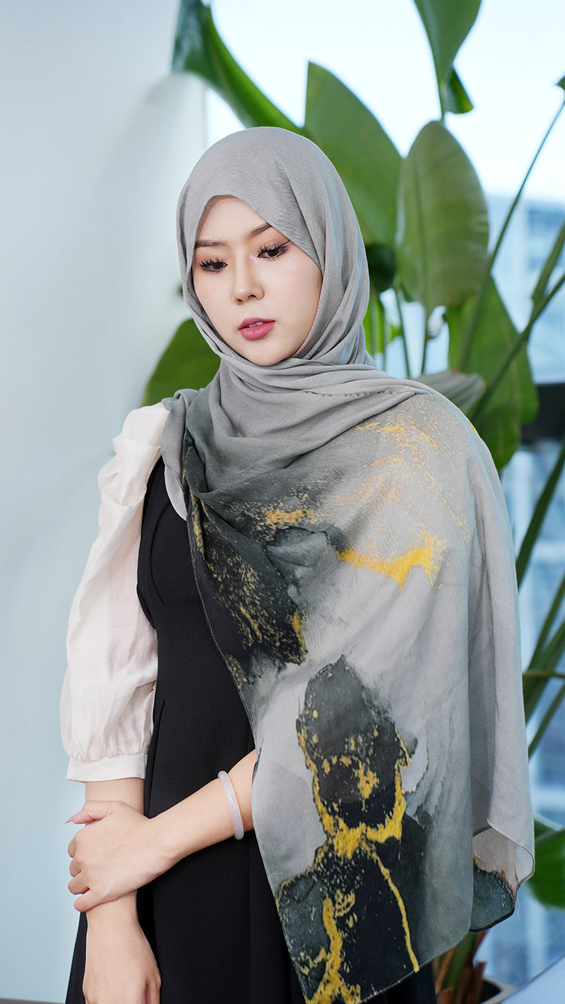 Cotton Headscarf Soft Lightweight and Breathable Daily Fashion Headscarf