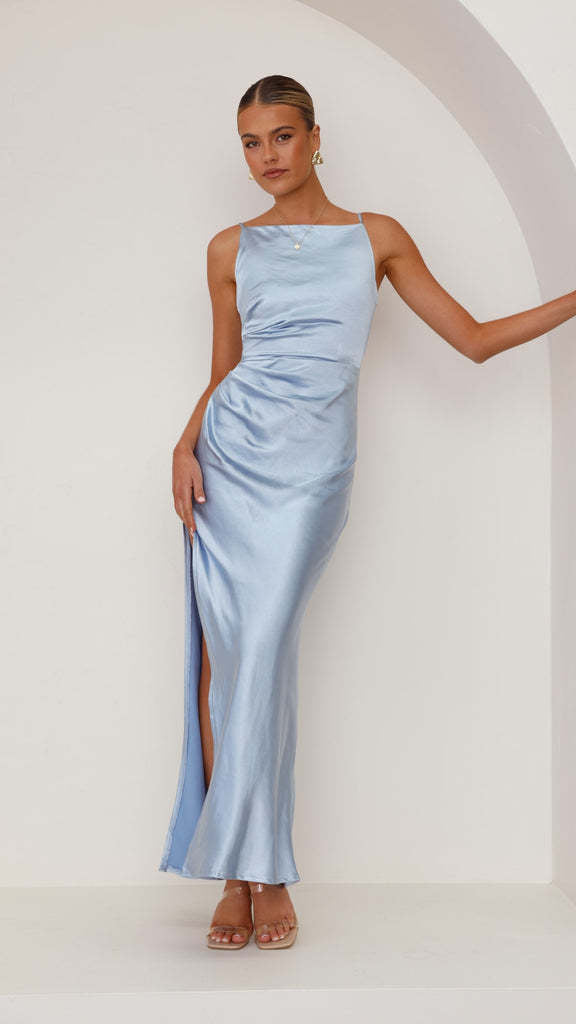 Women Solid Color Sexy Halter Split Medium and Long Sleeveless Dress