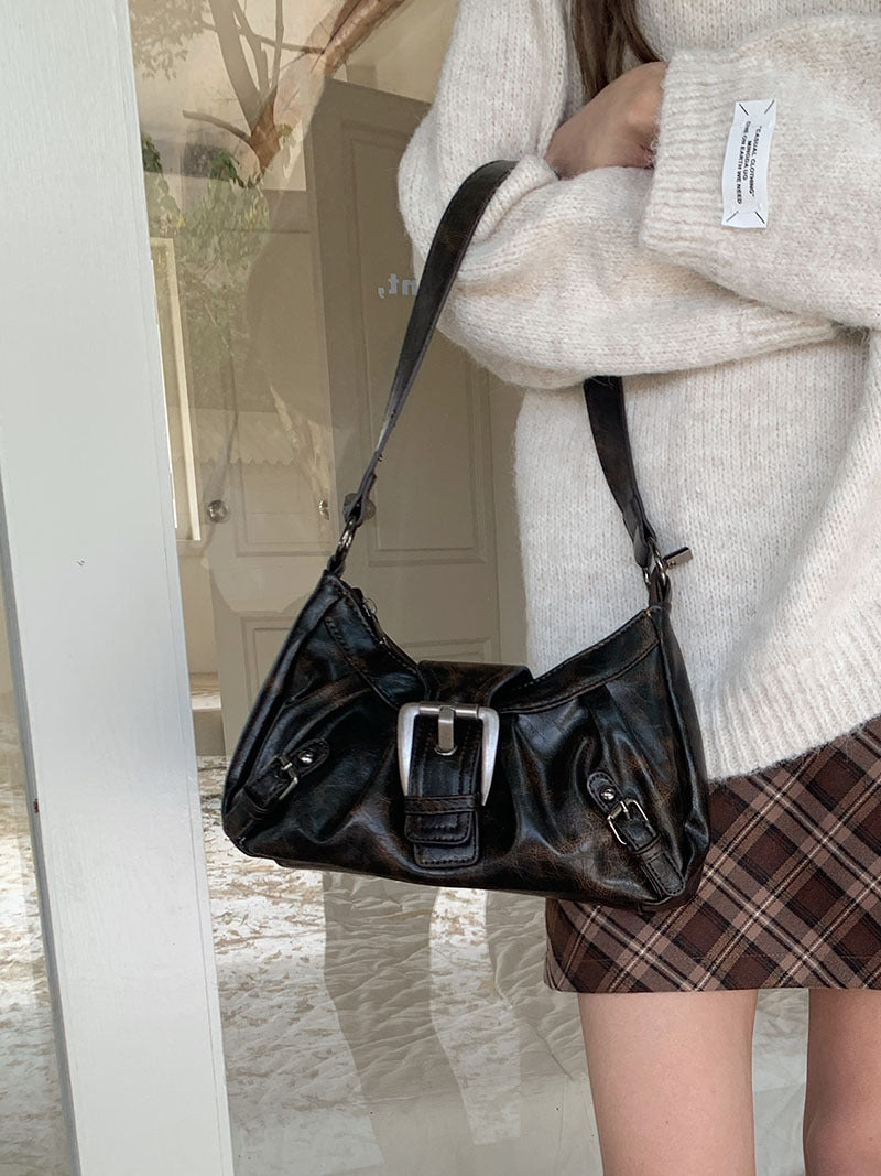 WomenY2K Punk Vintage Underarm Handheld Shoulder Bag