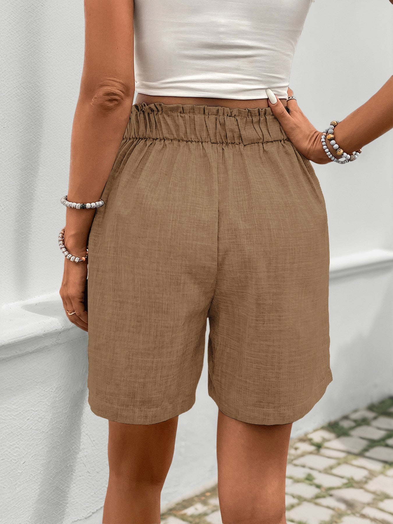 Summer Loose Pants Basic Solid Color Shorts Women