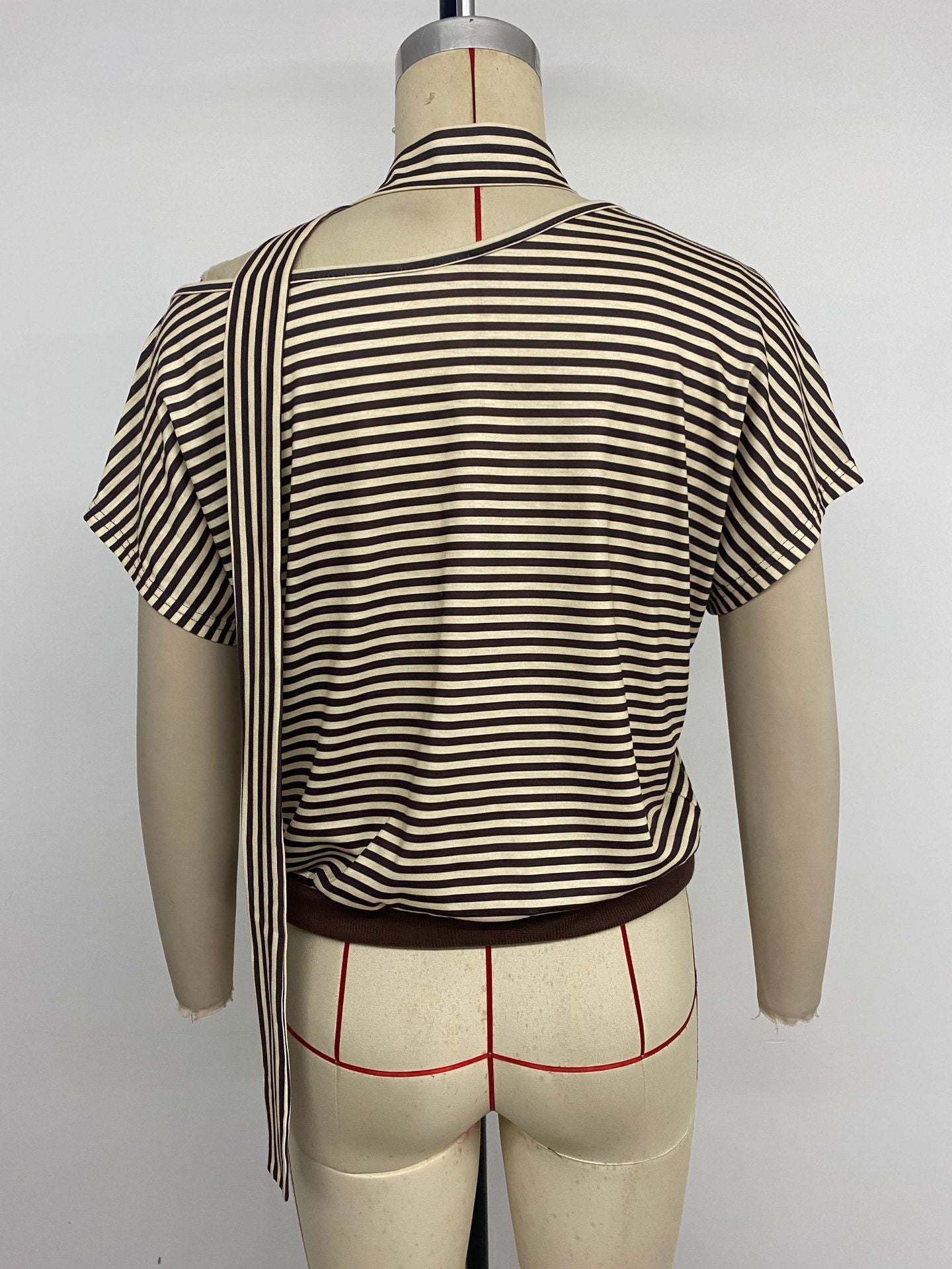 Casual Top Striped T-shirt for Women