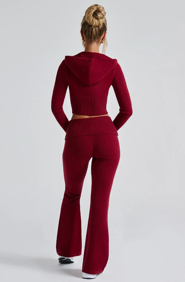 Hooded and Pants Set Women's Two-piece Set