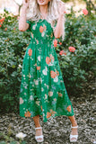 Women Square Neck Dress Printed Loose