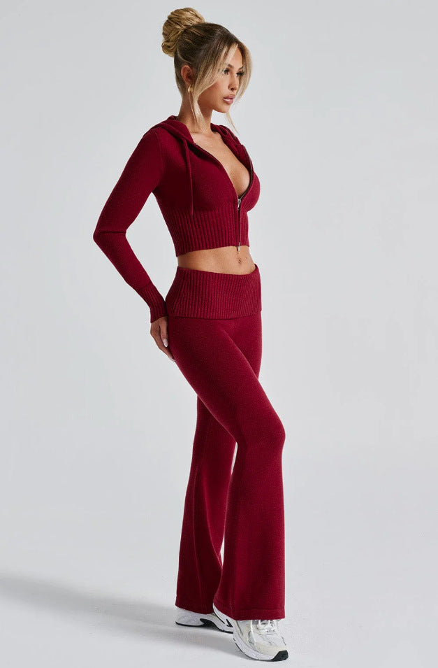 Hooded and Pants Set Women's Two-piece Set