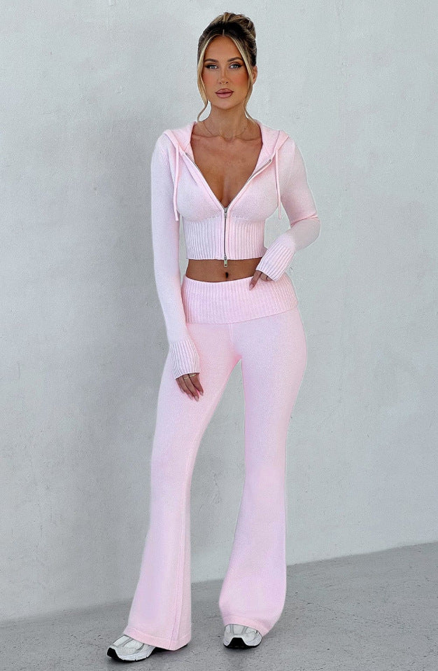 Hooded and Pants Set Women's Two-piece Set