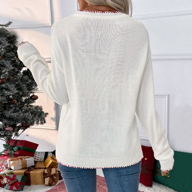 Long Sleeve Crew Neck Valentine's Day Sweater