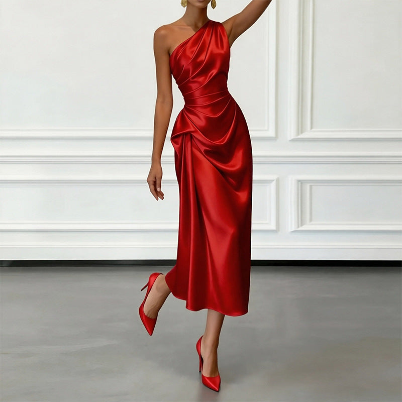Women Sexy Elegant Off-Shoulder Evening Dress