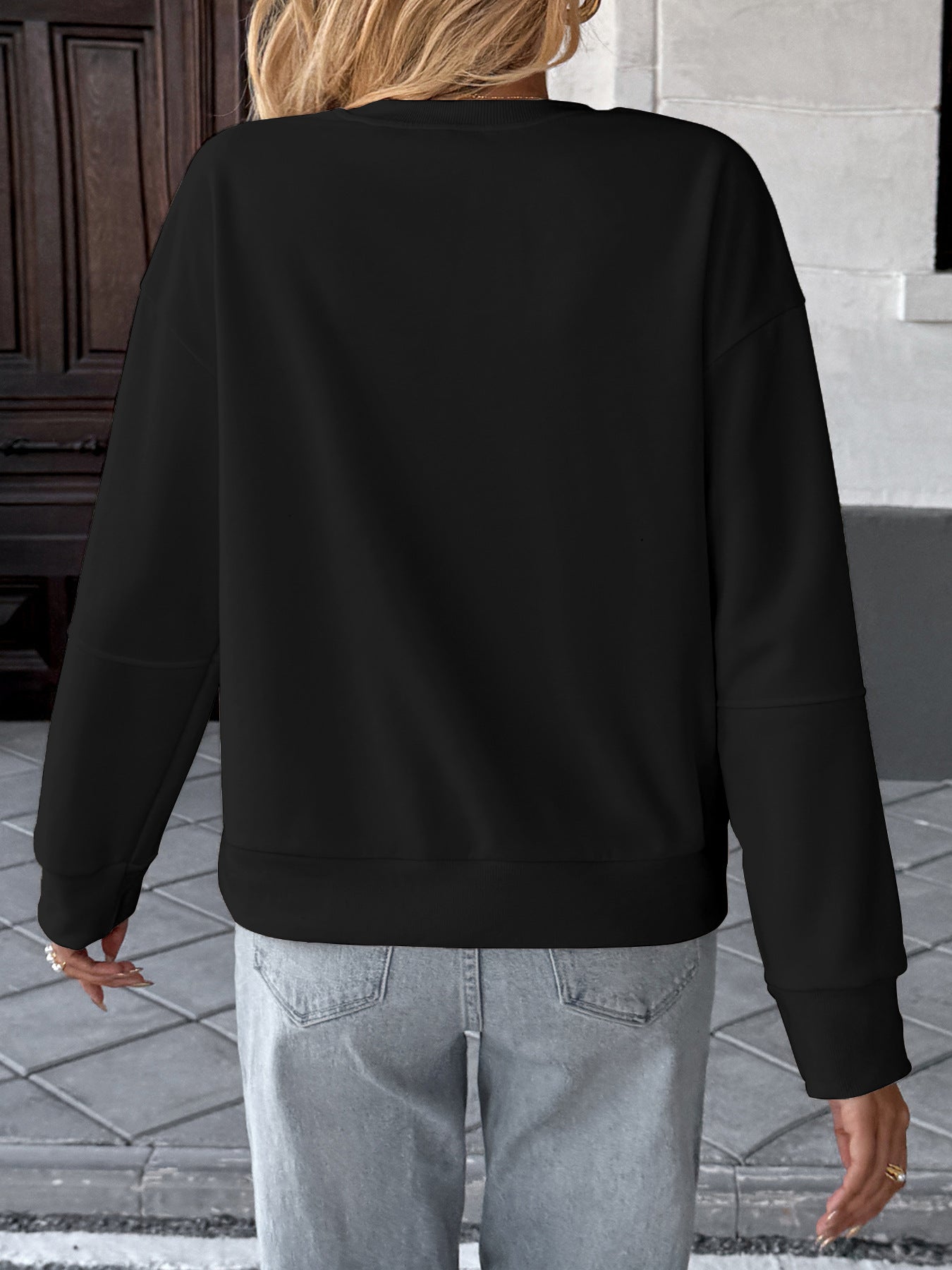 Casual Top Striped Bow Sweater Women