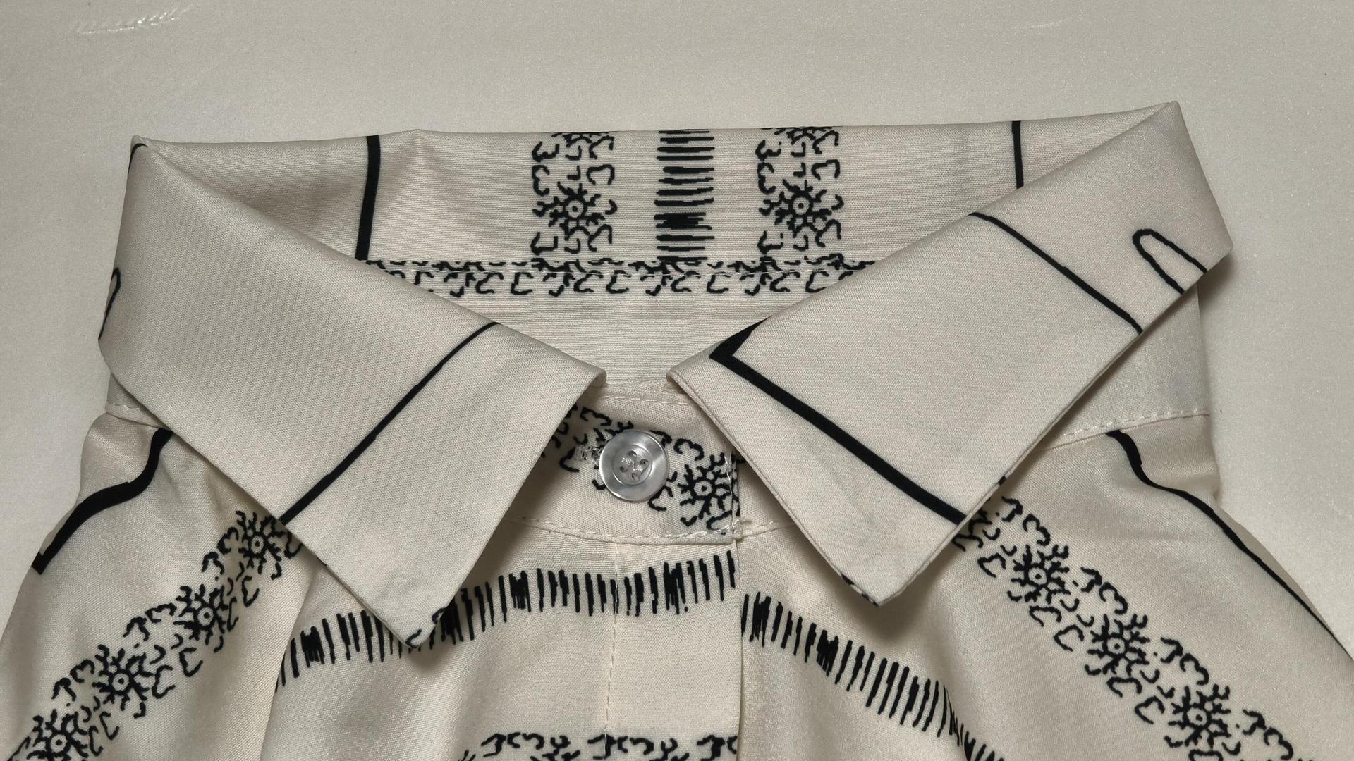 Women's Casual Printed Shirt Trousers Fashion Set