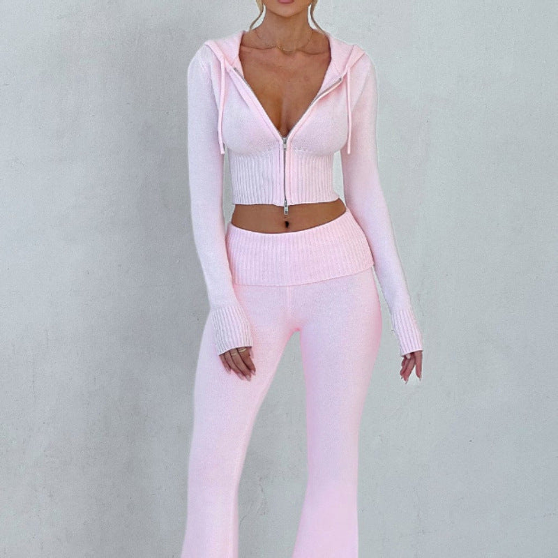 Hooded and Pants Set Women's Two-piece Set