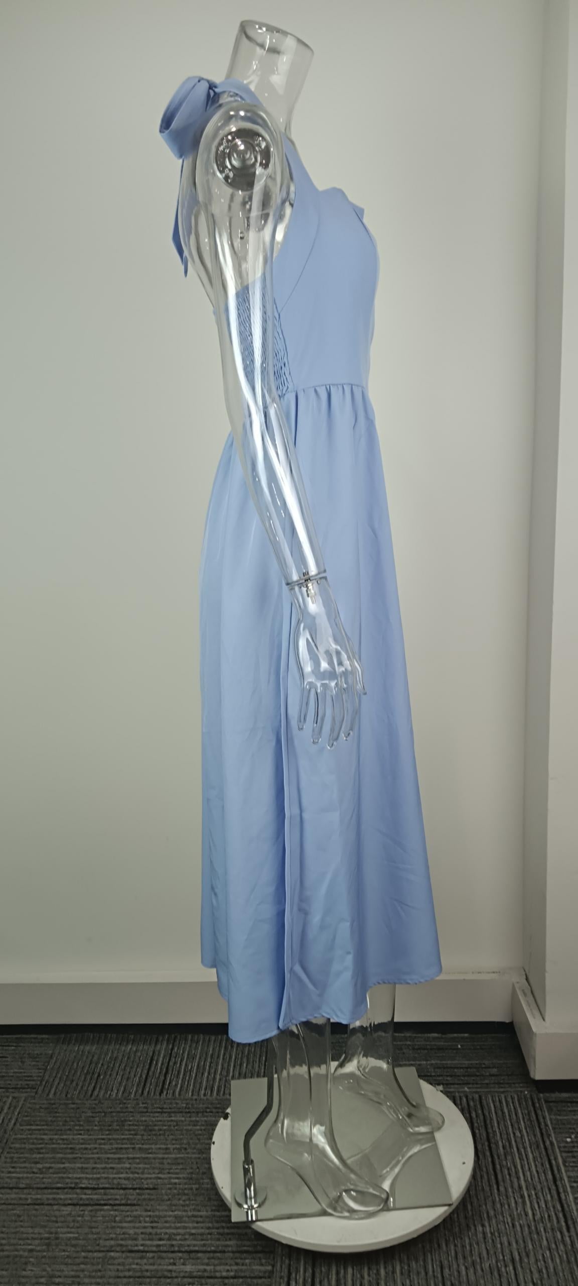 Women Square Neck Halter Dress