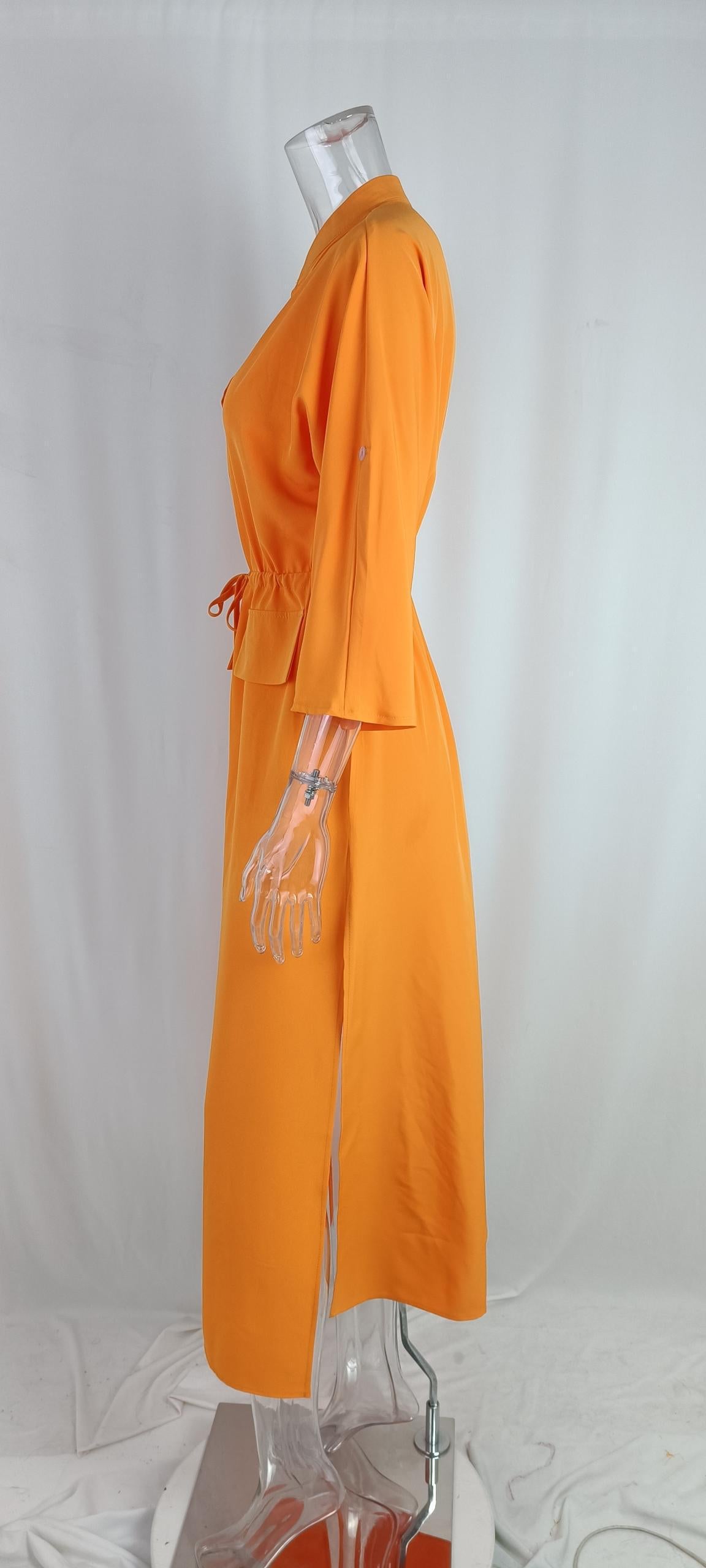 Women's Casual Solid Color V-neck Strap Slim Dress