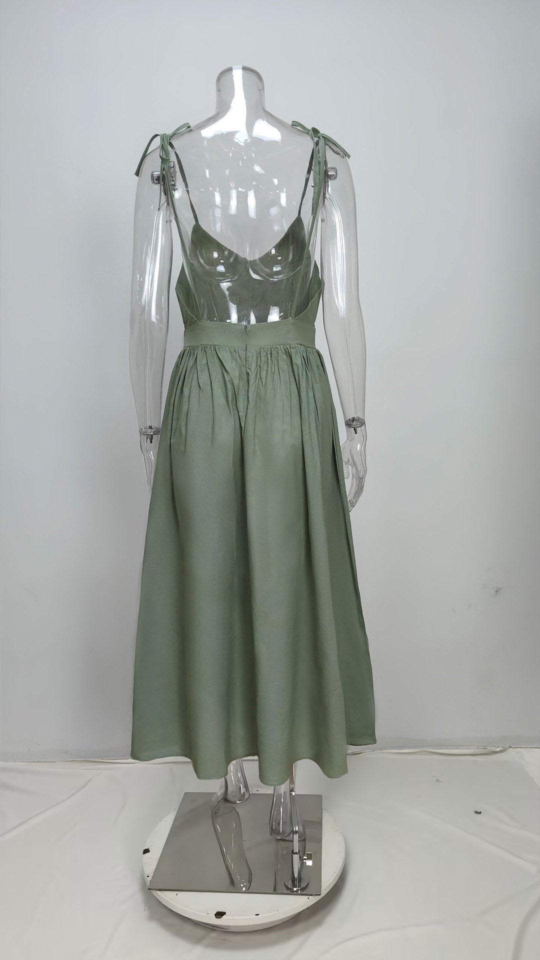 Women's Sexy Solid Color High-waisted Suspender Dress