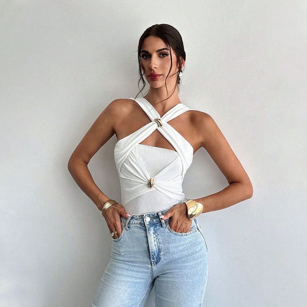 Women's Jumpsuit Summer Waist Skinny Bodysuits