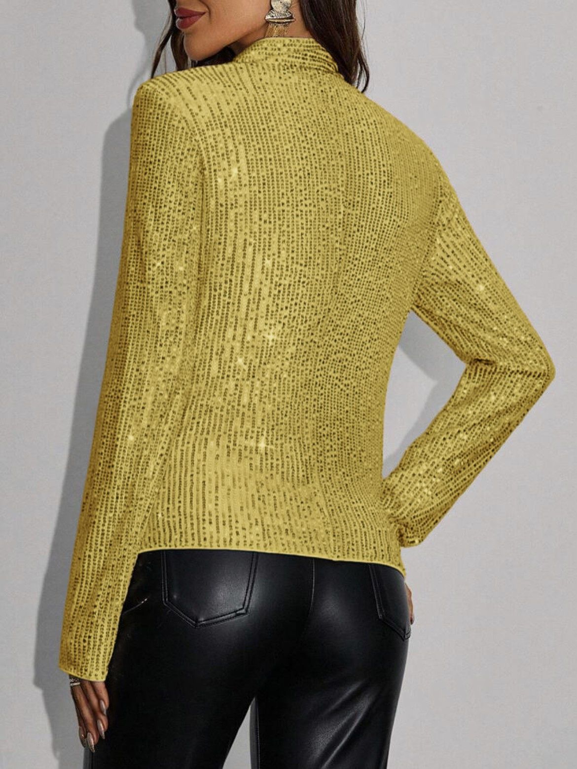 Short jacket casual versatile sequin coat