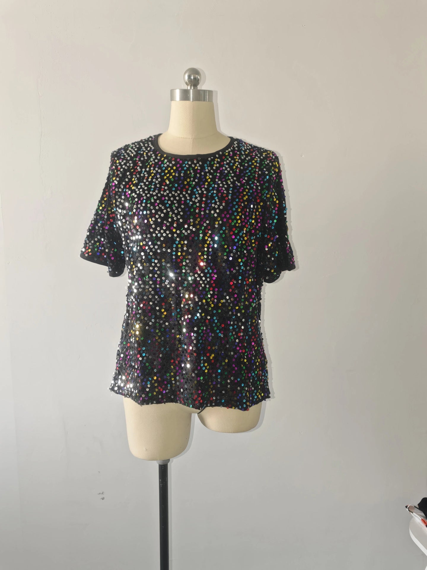 Short Sleeve Bag Neck Crew Neck Top Women's T-Shirt