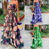 Elegant and Slim Ruffle Edge Cake Skirt Set